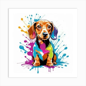 Graffiti dachshund 2 Art Print