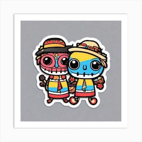 Colombian Festivities Sticker 2d Cute Fantasy Dreamy Vector Illustration 2d Flat Centered By (10) Art Print