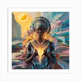 Woman Of The Sun Art Print