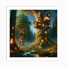 Fairy House In The Forest 1 Art Print