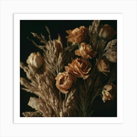 Dry Roses Art Print