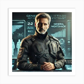 General Sergei Nightshade Full Body Scifi Art Print