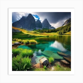 Lake In The Mountains 19 Art Print