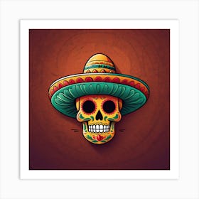 Day Of The Dead Skull 140 Art Print