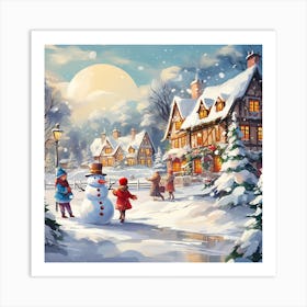 Christmas Village 10 Art Print