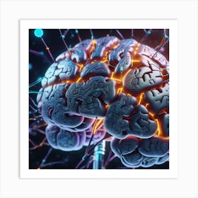 Brain With Wires 11 Art Print