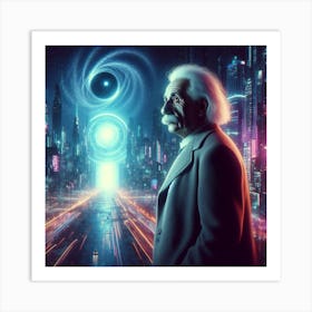 Albert Einstein 5 Art Print