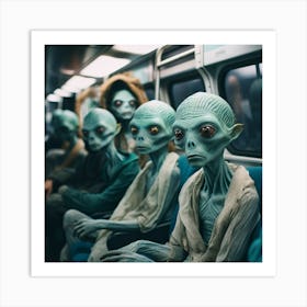 Alien Subway 4 1 Art Print