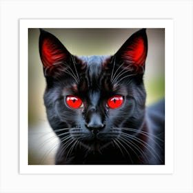 Gato Negro Art Print