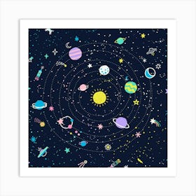 Space Background 3 Art Print