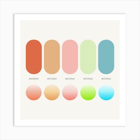 Pastel Color Palette 1 Art Print