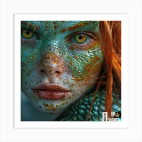 Lizard Girl Art Print