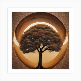 Tree In A Circle Art Print