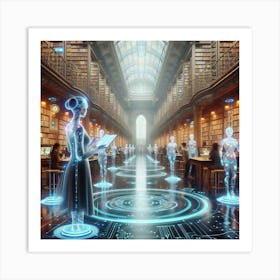 Library Of The Future 1 Art Print