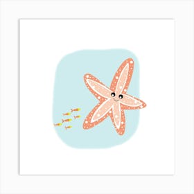 Smiling Star Fish  Art Print