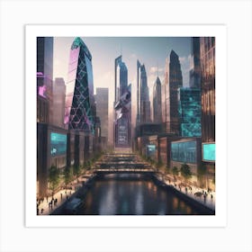 Futuristic Cityscape 12 Art Print