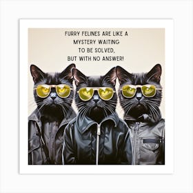 Furry Felines Art Print