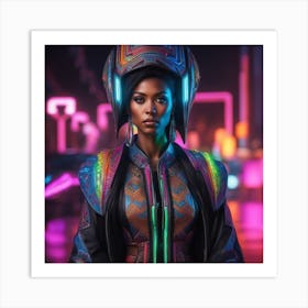 Futuristic Woman Art Print