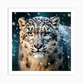 Snow Leopard 1 Art Print