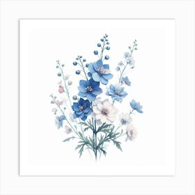 Flower of Delphinium 2 Art Print