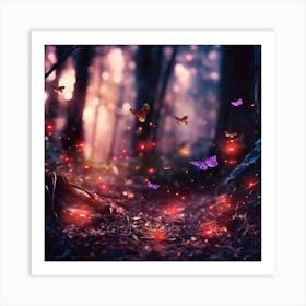 Butterflies In The Forest Art Print