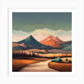 Landscape Painting 107 Art Print