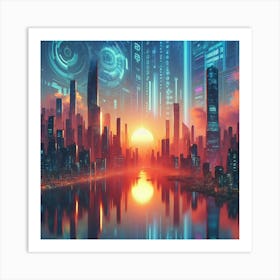 Futuristic Cityscape 8 Art Print