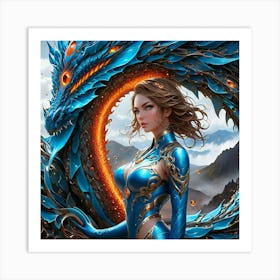 Blue Dragon jgt Art Print