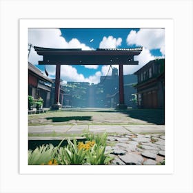 Asian Village 1 Art Print