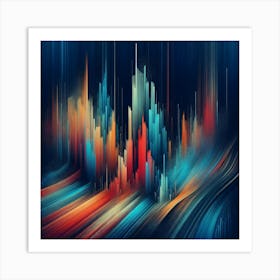 Abstract City Skyline Art Print