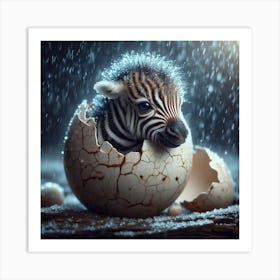 Baby Zebra Art Print