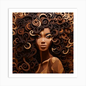 Afro Haired Woman Art Print