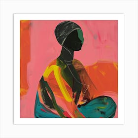 'The Woman In Pink' Art Print