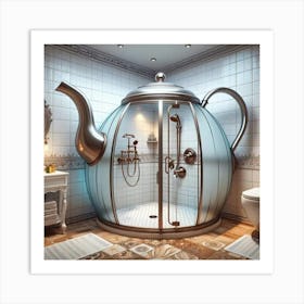 Teapot Shower Art Print