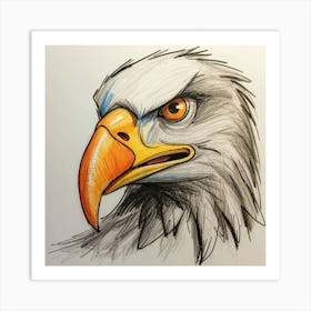 Eagle Head Art Print