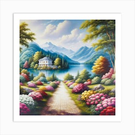 Lakeside Garden 2 Art Print