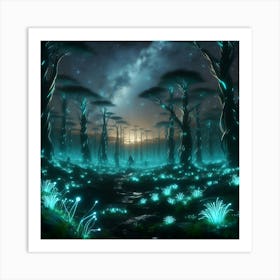 Forest In The Night 1 Art Print