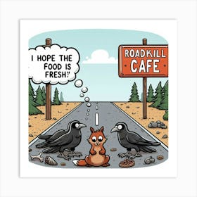 Roadkill Cafe Art Print