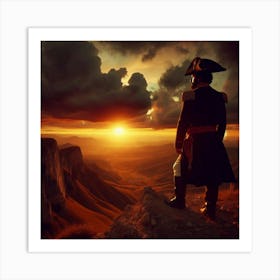 Soldier At Sunset 1 Art Print