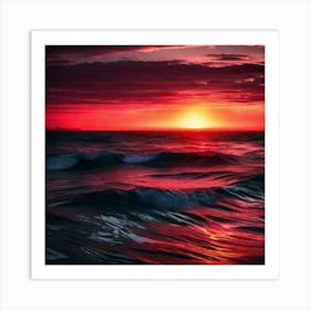 Sunset Over The Ocean 209 Art Print