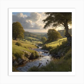 Stream In The Countryside 7 Art Print