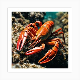 Lobster On The Reef Art Print