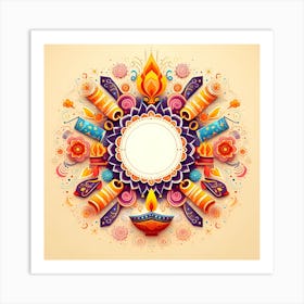 Diwali Greeting Card 10 Art Print