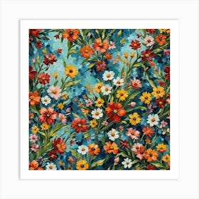 Flowers In The Garden Art Print