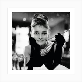 Audrey Hepburn Square Art Print