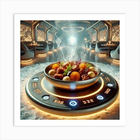 A Futuristic Dish Named Kuiper Forge Stew, Serve Art Print