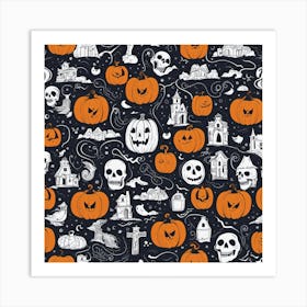 Halloween Pumpkins Art Print