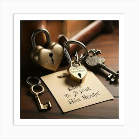 Key To Your Golden Heart Art Print