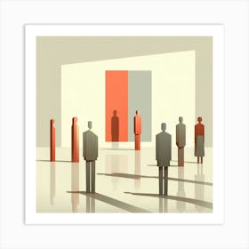 People Standing Art Print