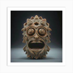 Mask Of The God Of The Sun Art Print